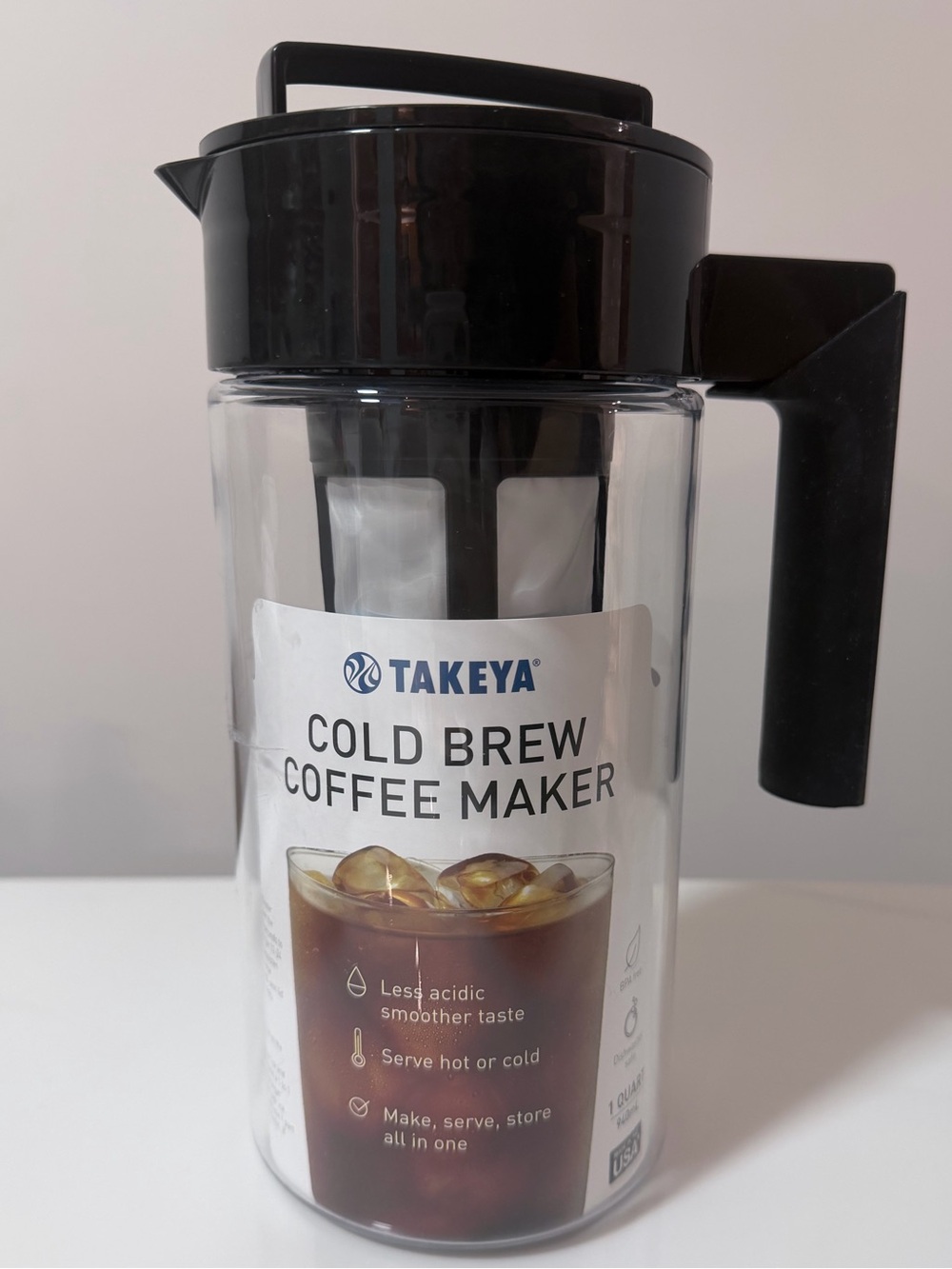 Takeya Black Cold Brew Coffee Maker Pitcher